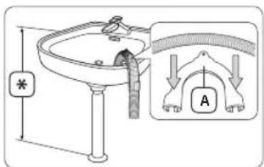 SAMSUNG WW10H8420EWH - Over the edge of a wash basin - 1