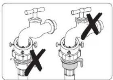 SAMSUNG WW10H8420EWH - Connect the water supply hose to the water tap. - 7