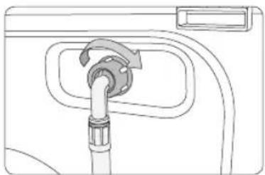 SAMSUNG WW10H8420EWH - Connect the water supply hose to the water tap. - 6