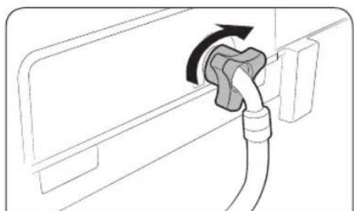 Diagram of a cable being inserted into a wall-mounted device (no text or symbols)