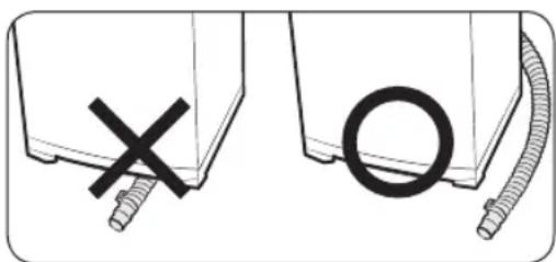 Diagram showing two mechanical components with hoses and a cross symbol, no readable text or labels
