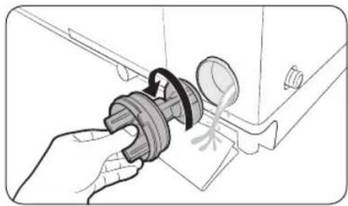 Illustration of a hand using a mechanical tool to adjust a component (no text or symbols visible)