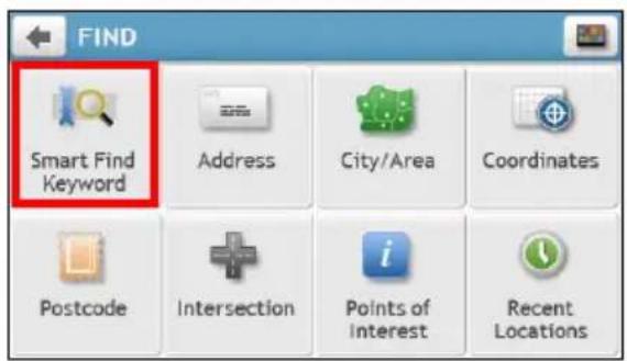 NAVMAN MY Truck III - How do I search for a POI by Smart Find Keyword? - 6