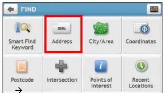 NAVMAN MY Truck III - On the Main Menu, tap the FIND address wiza - 3
