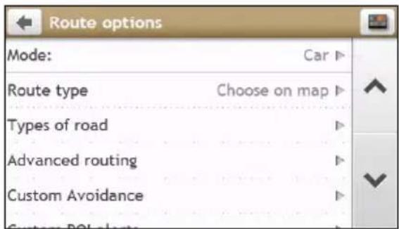 NAVMAN MY Truck III - Route options - 1