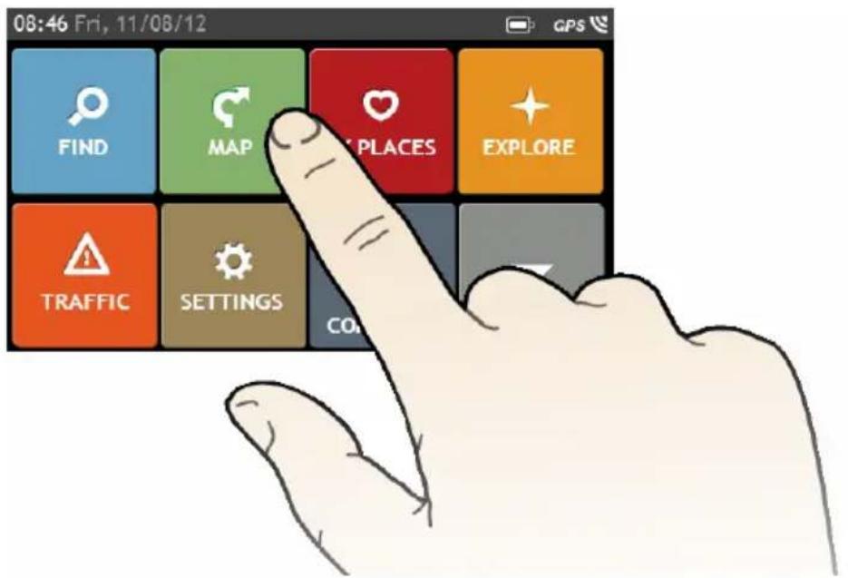 NAVMAN MY Truck III - Navigating on the screen - 1