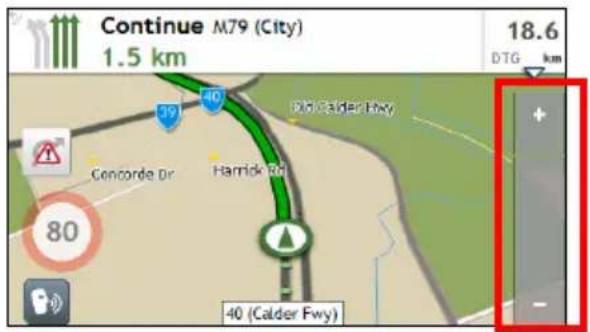 NAVMAN MY Truck III - How do I zoom in/out the map? - 2