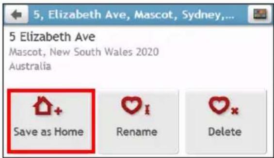 NAVMAN MY Truck III - How do I save a location as My Place or Home? - 4