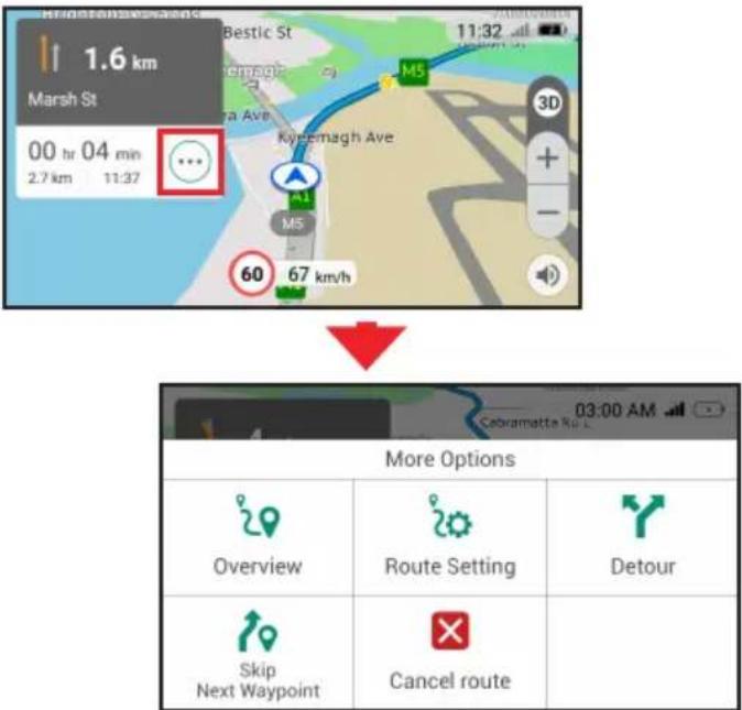 NAVMAN MiCam Truck - Accessing quick options - 1