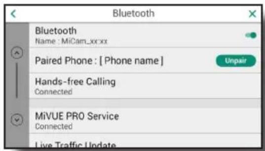 NAVMAN MiCam Truck - Unpairing your devices - 1