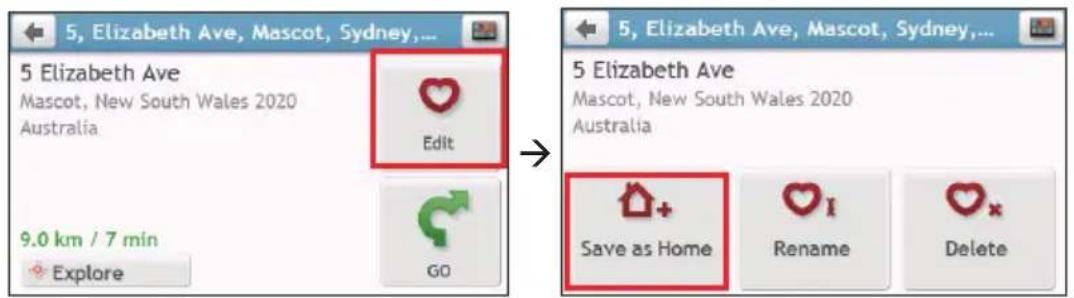 NAVMAN MyEscape IV - How do I save a location as My Place or Home? - 2