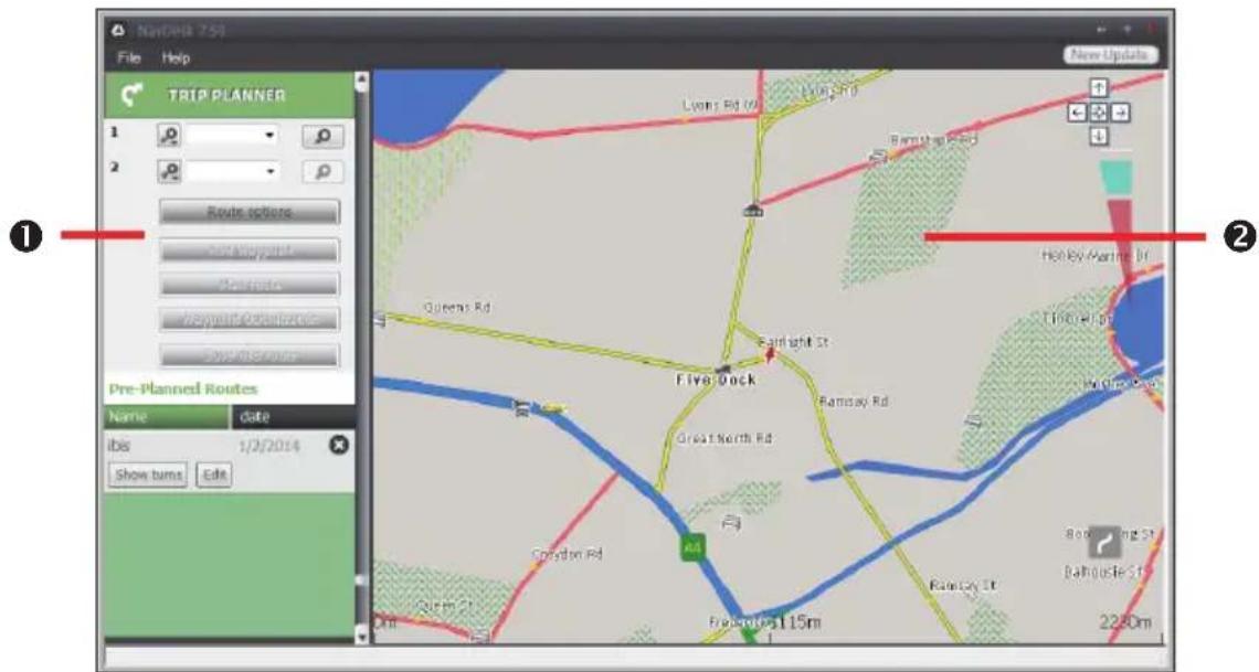 NAVMAN MyEscape IV - NavDesk → TRIP PLANNER - 1