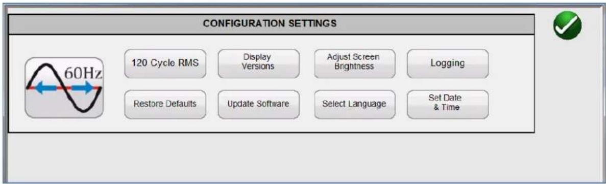 Megger OCR15D - Configuration Screen - 1