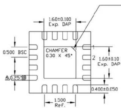 Microchip SY56023R - Package Information ^(1) - 2