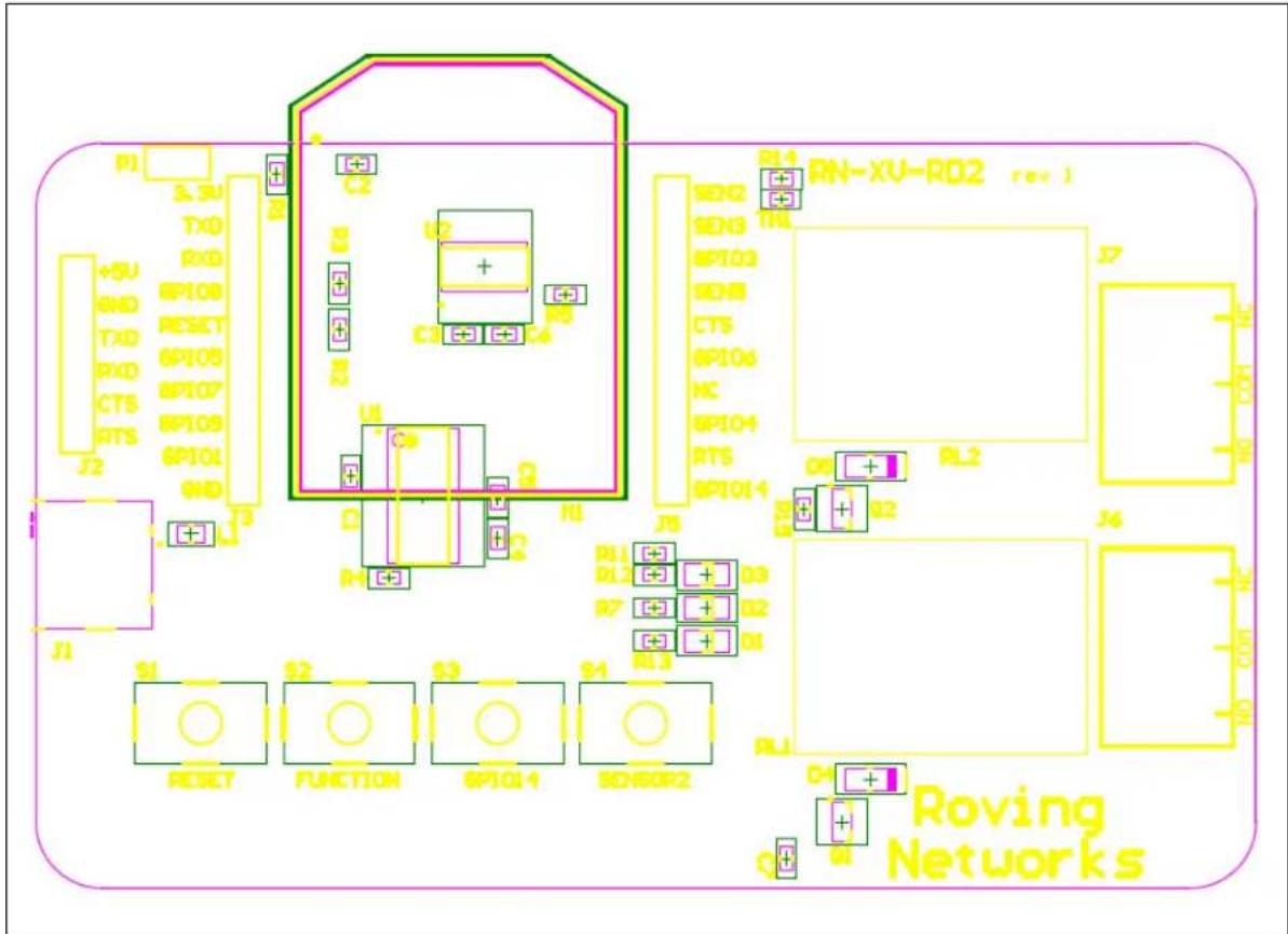 Microchip RN41XV - A.3 RN-XV-RD2 EVALUATION BOARD PCB LAYOUT - 1