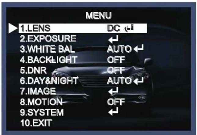 Costar CCT2312W - Menu Set Up - 2