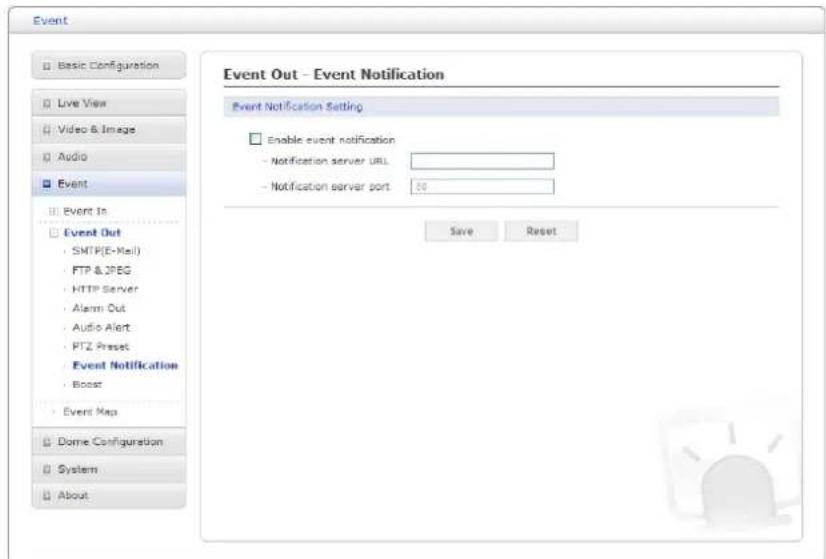 Costar CDI2112PZ - ▼ Event Notification - 1