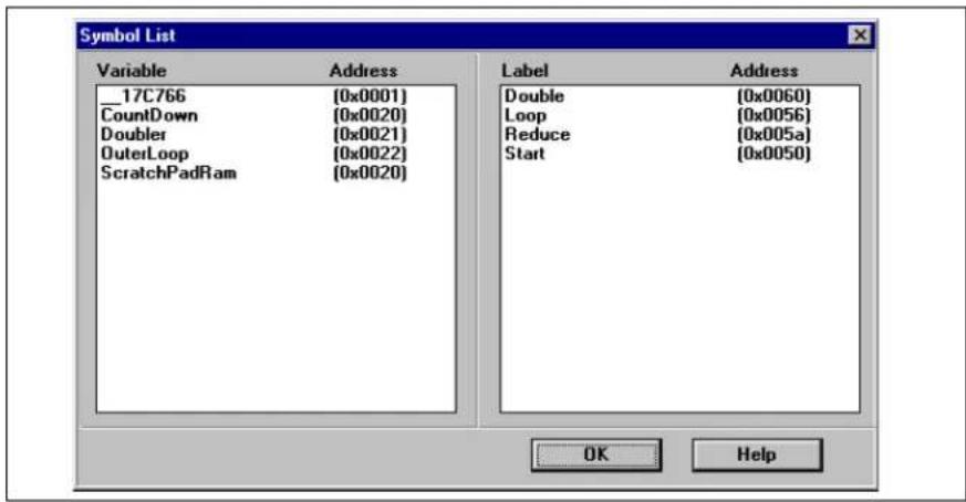 Microchip PIC16C62A - Show Symbol List (Ctrl+F8) - 1