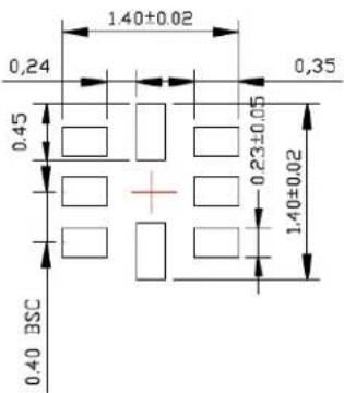 Microchip MIC5377 - 8-Lead 1.2 mm x 1.2 mm TQFN Package Outline and Recommended Land Pattern - 4