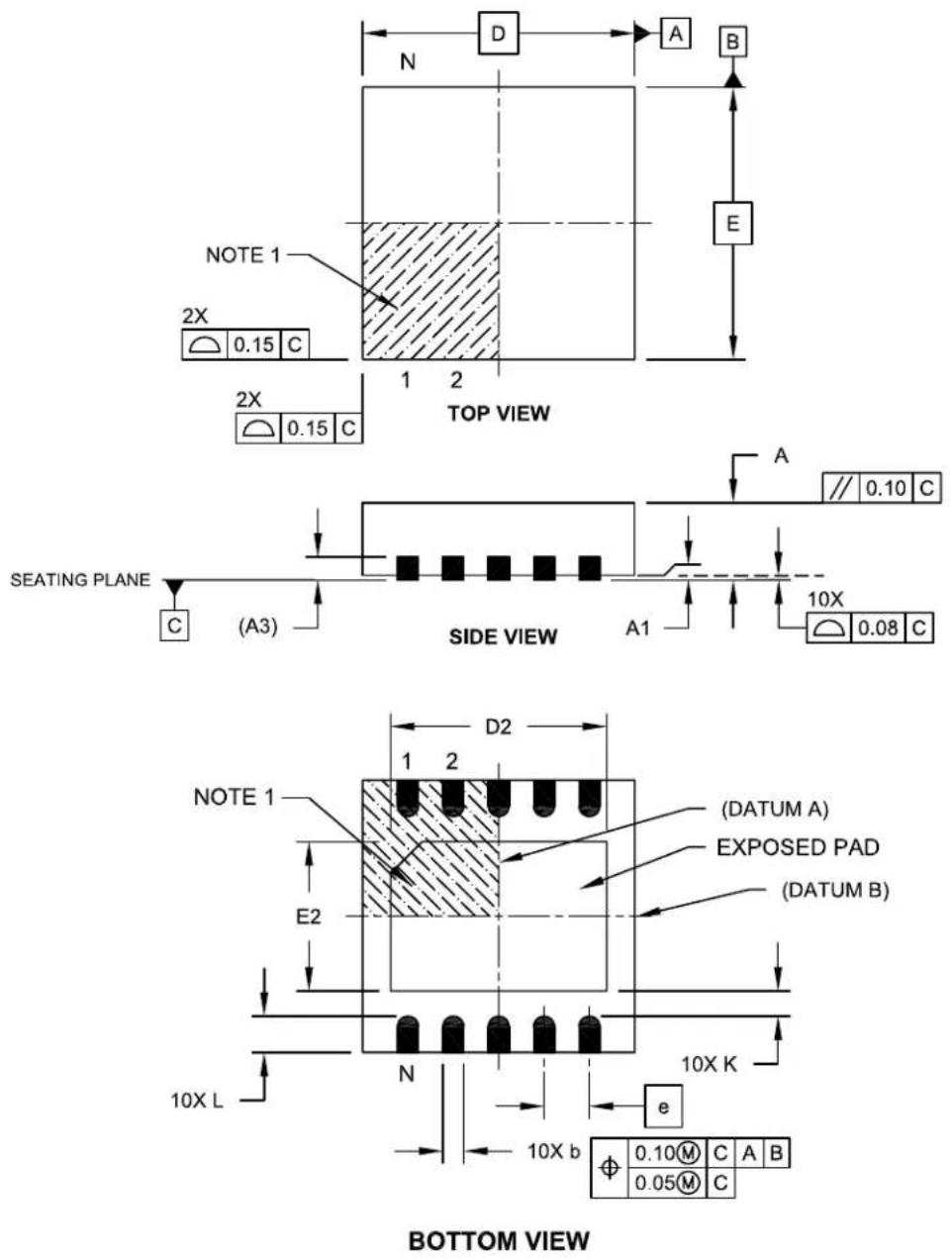 Microchip MCP33111-05 - 10-Lead Thin Plastic Dual Flat, No Lead Package (MN) - 3x3x0.8mm Body [TDFN] - 1
