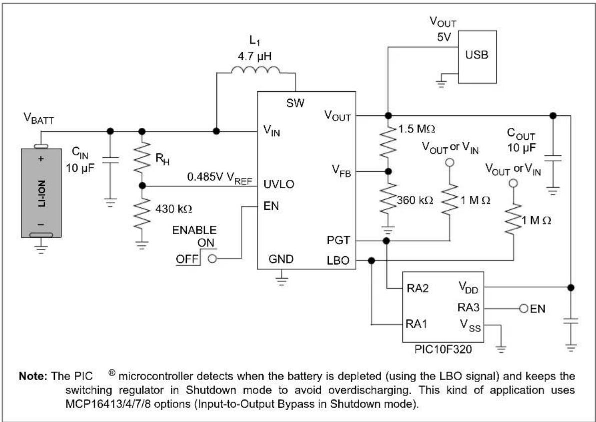 Microchip MCP16415 - APPLICATION CIRCUIT EXAMPLES - 1