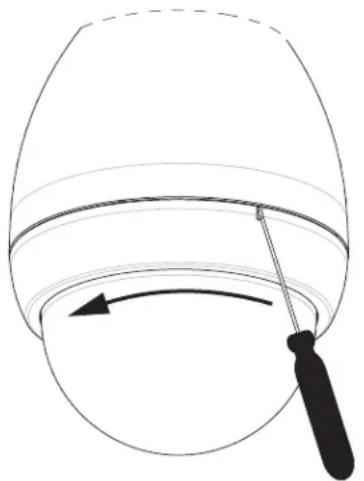 BOSCH AutoDome VG5-162 - To remove the bubble from a pendant housing: - 1