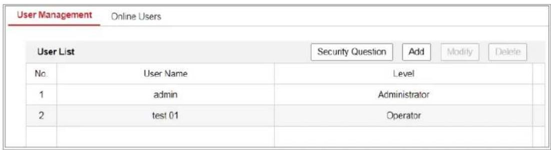 Hikvision DS-2CD5565G0-I - User Management - 1