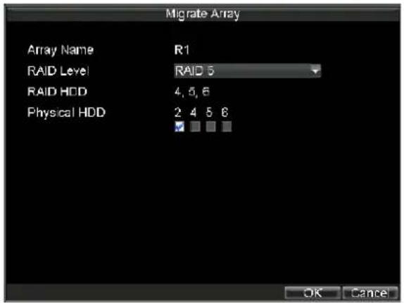 Hikvision DS-9104HFI-S - To migrate an array: - 2
