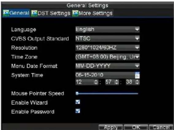 Hikvision DS-9104HFI-S - Configuring General Settings - 1