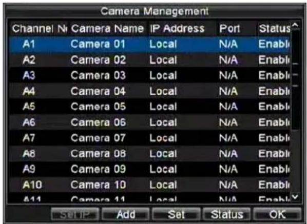 Hikvision DS-9104HFI-S - Enter Camera Management/Setting: - 1