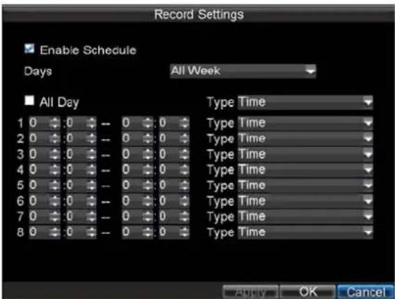 Hikvision DS-9104HFI-S - Configure Record Settings - 4