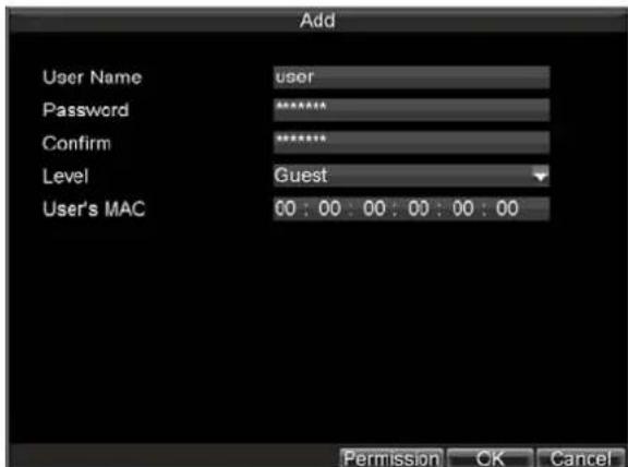 Hikvision DS-9104HFI-S - Adding a New User - 2