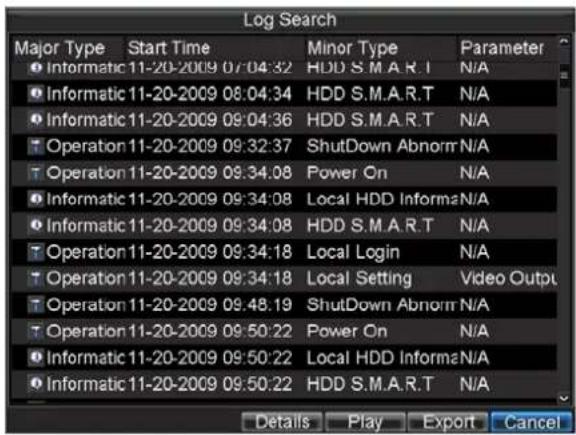 Hikvision DS-9104HFI-S - Viewing System Logs - 2