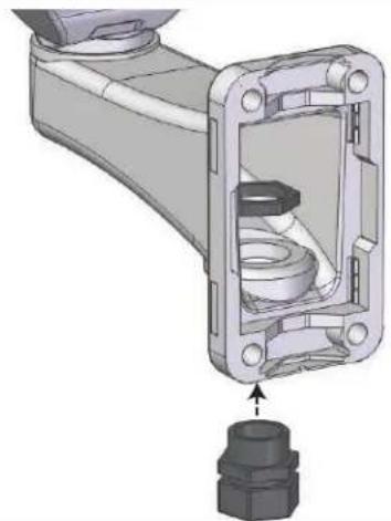 Moog EXVF5C-1 - CAUTION: When assembling the mounting bracket, make sure all the wiring access holes are facing towards the rear of the base mount. - 1
