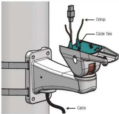 Moog EXPF5C-1 - Thread straps (not provided) through the mount as shown. - 2