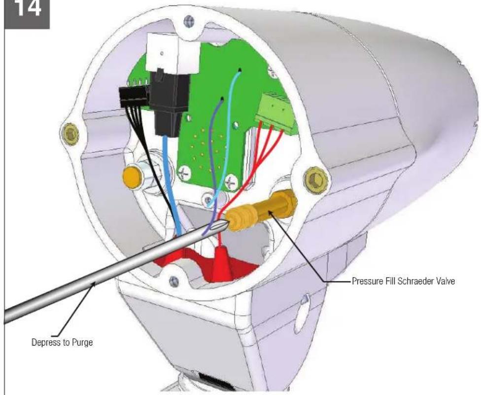 Moog EXPF5C-1 - After purging and refilling, check the housings pressure. It should be around 5-7psi (0.35-0.5bar). - 1