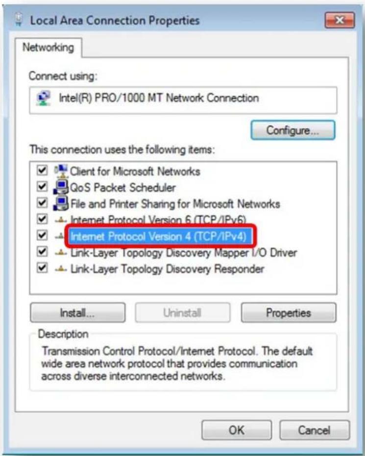 Planet LCG-300W - Right-click on the Local Area Connection and select Properties. - 2