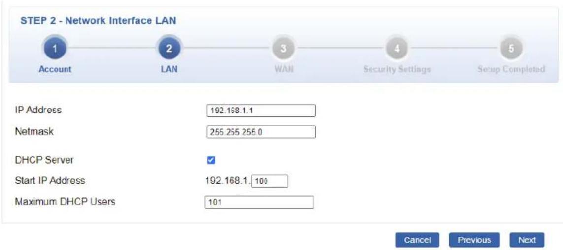 Planet LCG-300W - Step 2: LAN Interface - 1