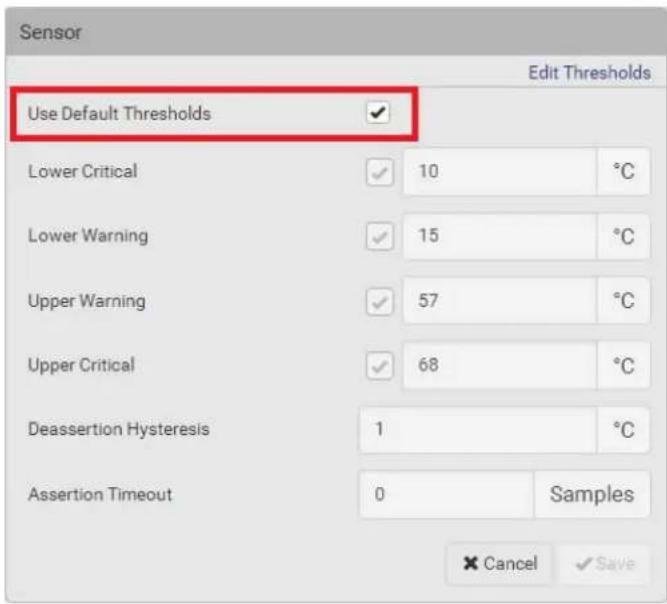 Raritan PX2-5524K2 - Select or deselect Use Default Thresholds according to your needs. - 1