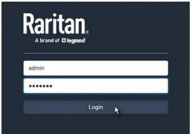 Raritan PX2-5524K2 - To log in to the web interface: - 2