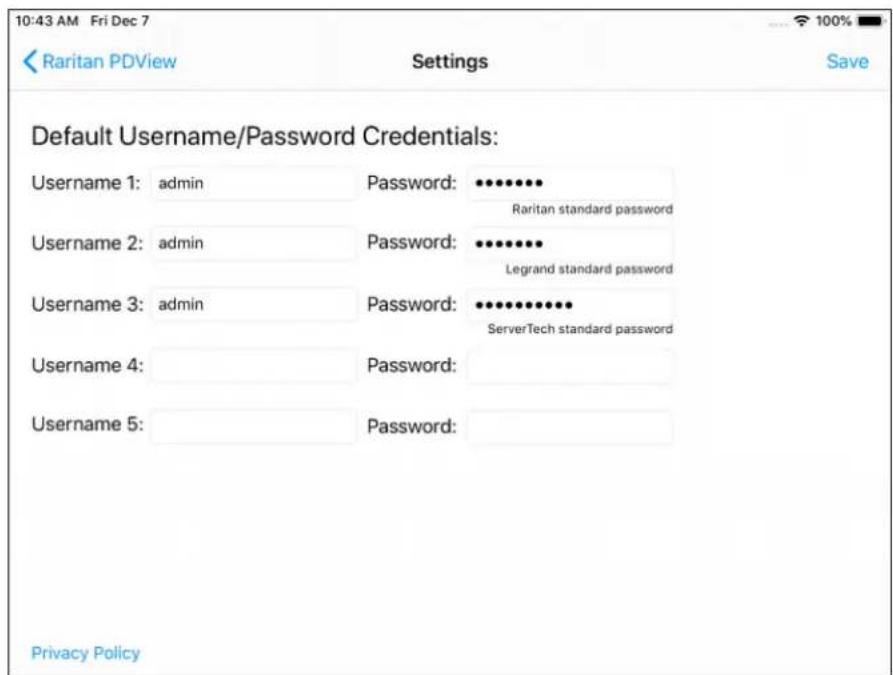 Raritan PX2-5524K2 - To save user credentials in PDView: - 4