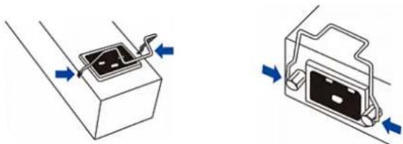 Raritan PX2-5524K2 - Installing Cable Retention Clips on the Inlet (Optional) - 2