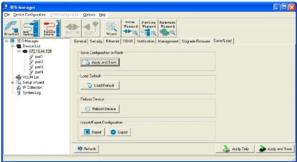 Milan SDSFX3113-111-LRT - Save/Load tab - 1
