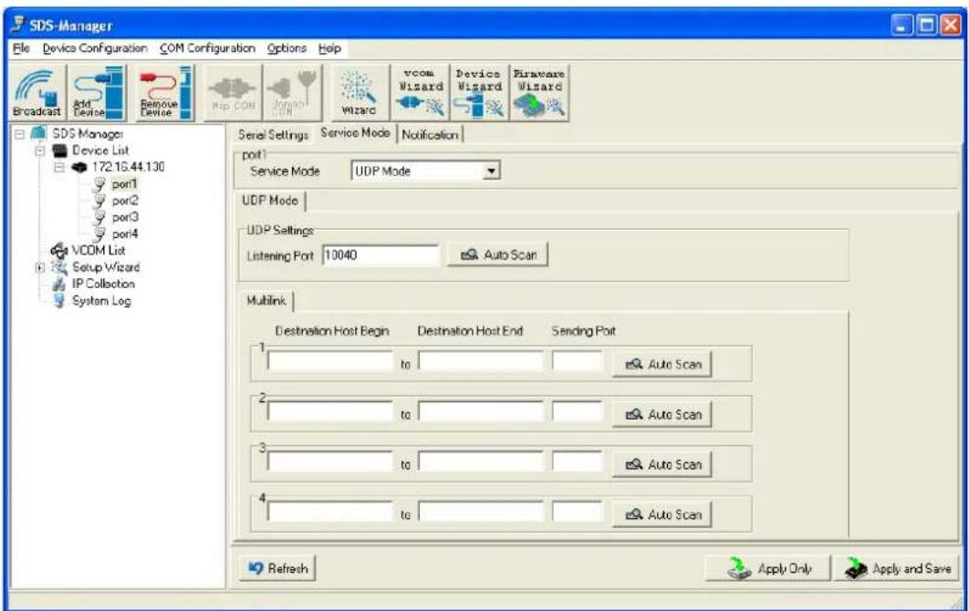 Milan SDSFX3113-111-LRT - Service Mode – UDP Mode - 1