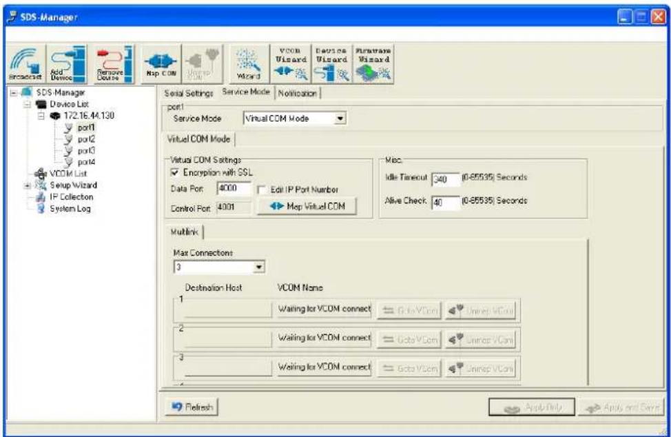 Milan SDSFX3113-111-LRT - Service Mode – Virtual COM Mode - 1