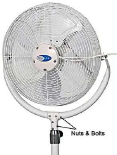 Whynter MF-1800 - FAN HEAD ASSEMBLY INSTRUCTIONS - 1