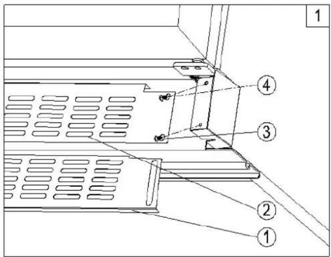 Technical diagram of a structural assembly with numbered components, likely for engineering or mechanical identification.
