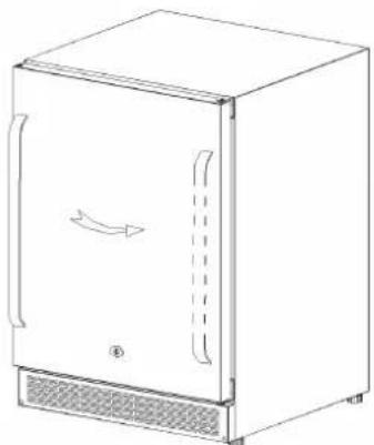 Whynter BOR-53024-SSW - REVERSING THE DOOR HANDLE OF YOUR BEVERAGE OUTDOOR REFRIGERATOR - 1