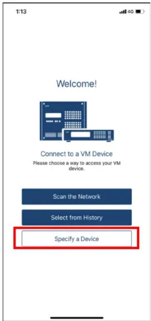 ATEN VM5404D - Logging into the Video Matrix Switch via Specify a Device - 1