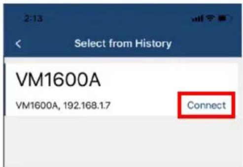 ATEN VM5404D - Logging into the Video Matrix Switch via Select from History - 2